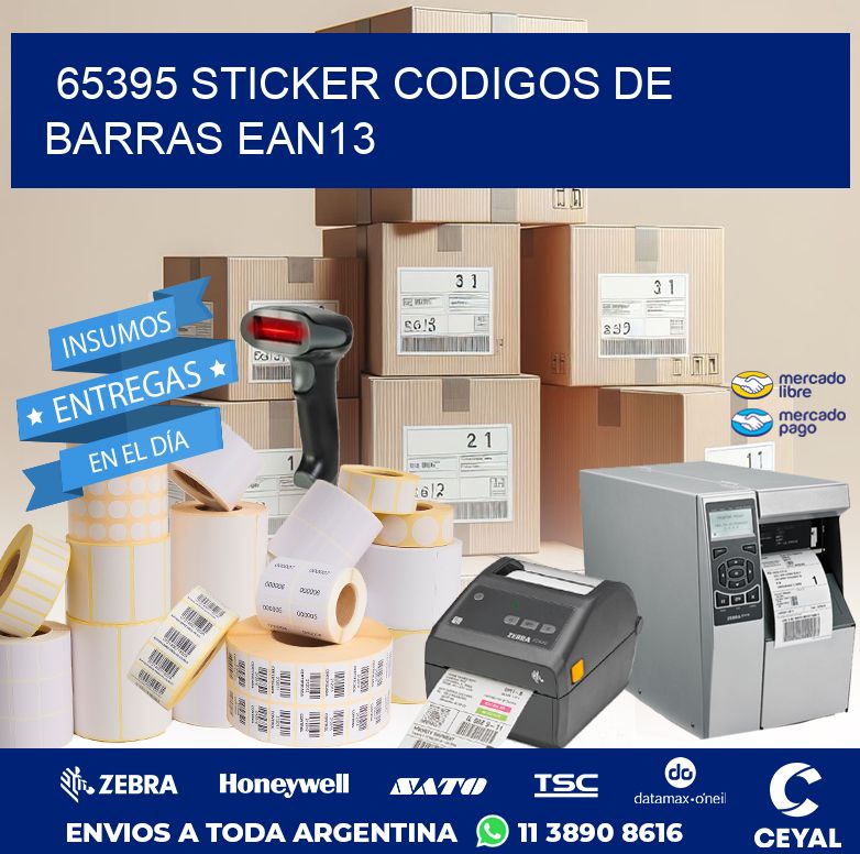 65395 STICKER CODIGOS DE BARRAS EAN13