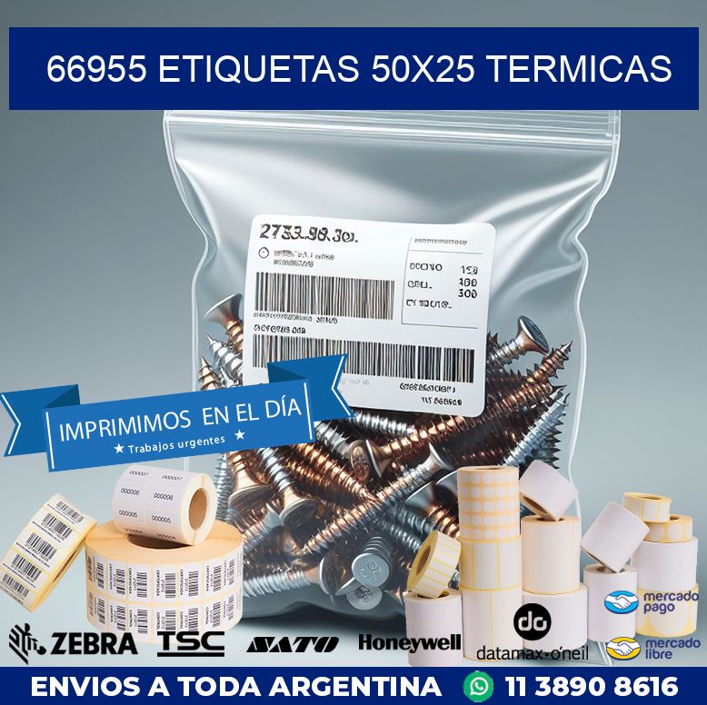 66955 ETIQUETAS 50X25 TERMICAS