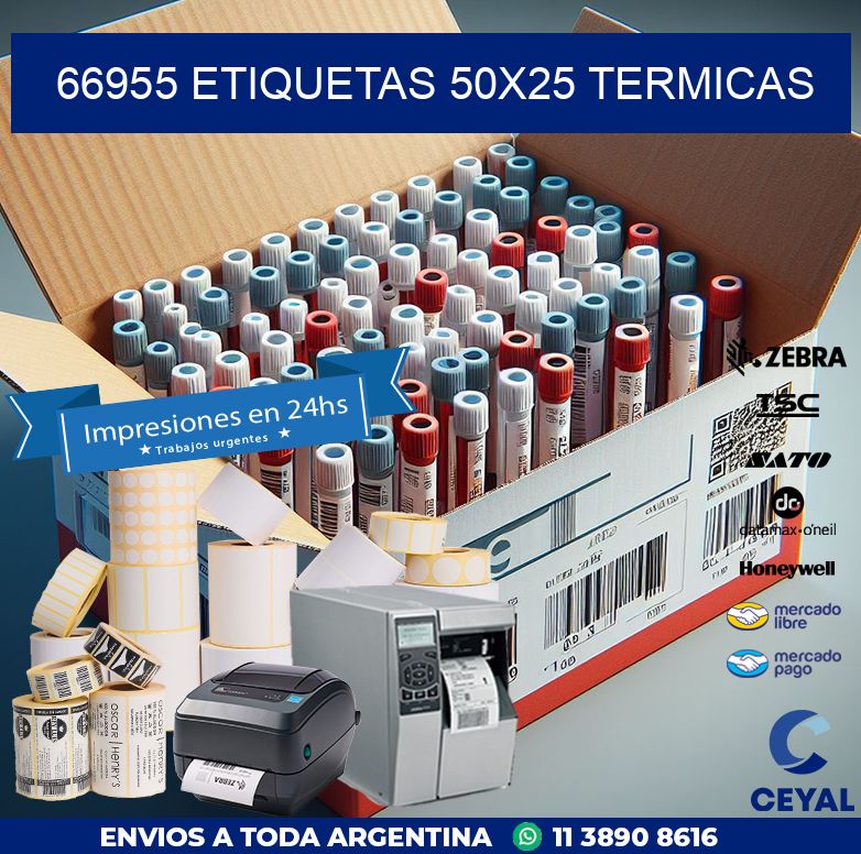 66955 ETIQUETAS 50X25 TERMICAS