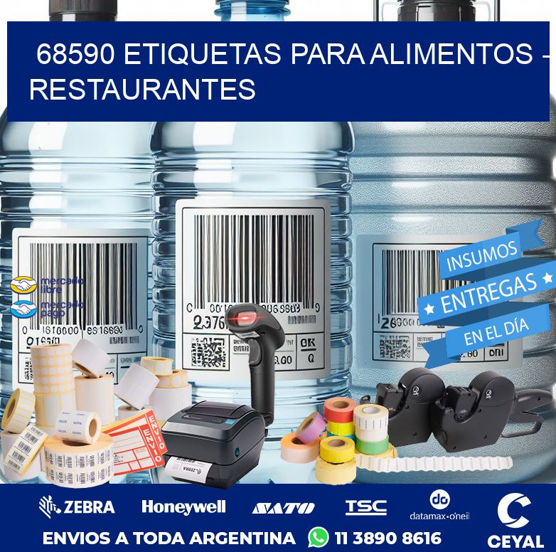 68590 ETIQUETAS PARA ALIMENTOS - RESTAURANTES