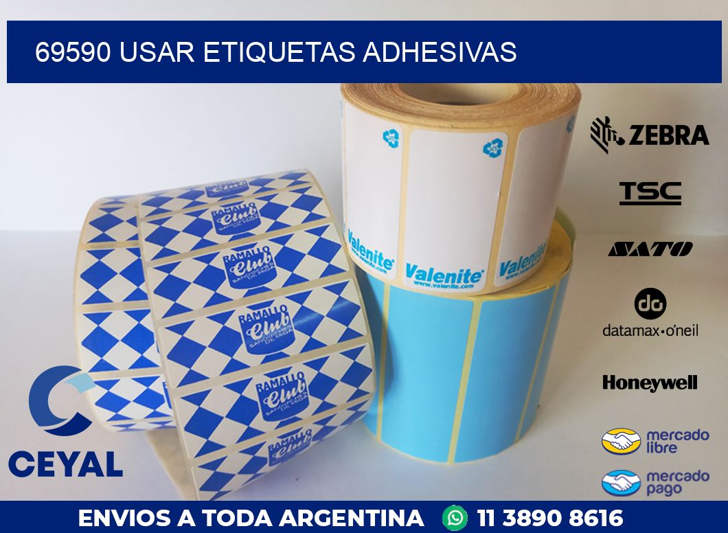 69590 USAR ETIQUETAS ADHESIVAS