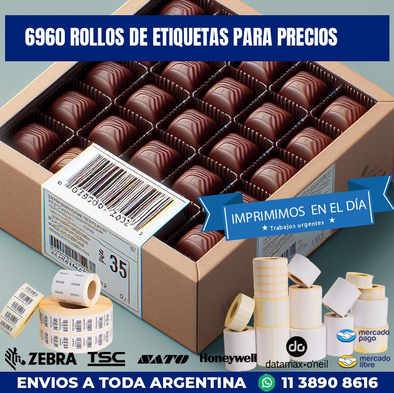 6960 ROLLOS DE ETIQUETAS PARA PRECIOS