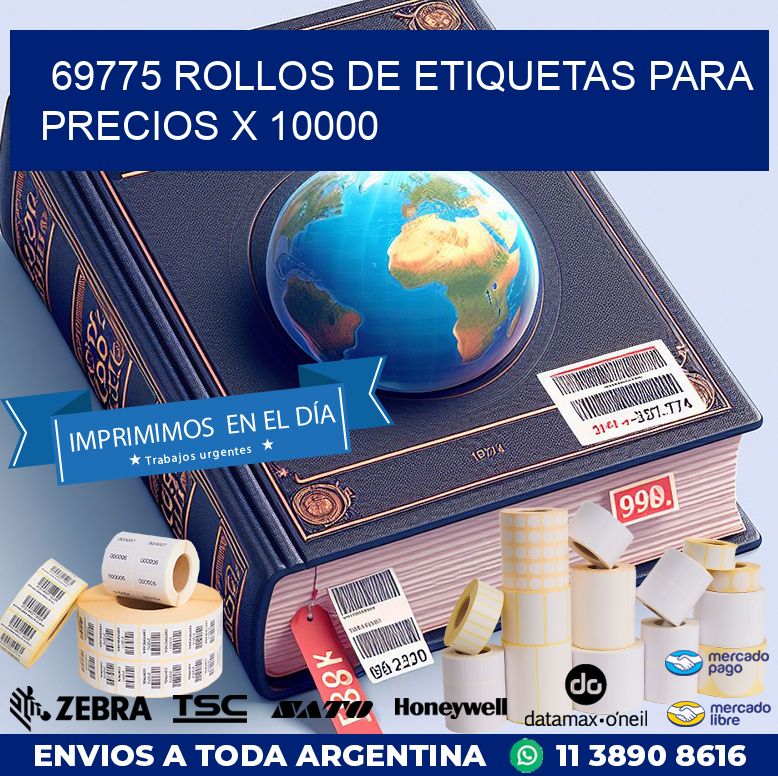69775 ROLLOS DE ETIQUETAS PARA PRECIOS X 10000