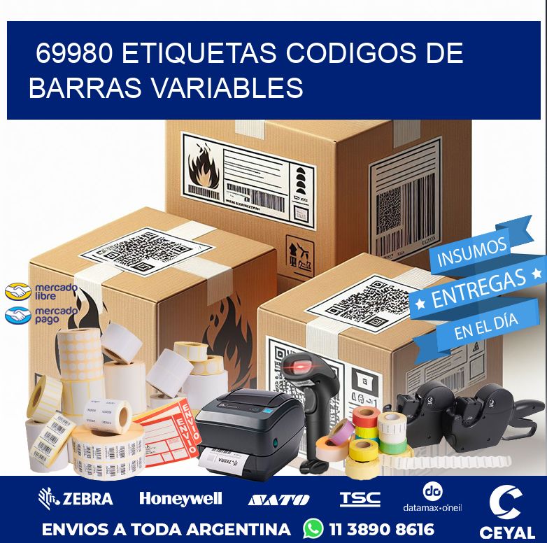 69980 ETIQUETAS CODIGOS DE BARRAS VARIABLES