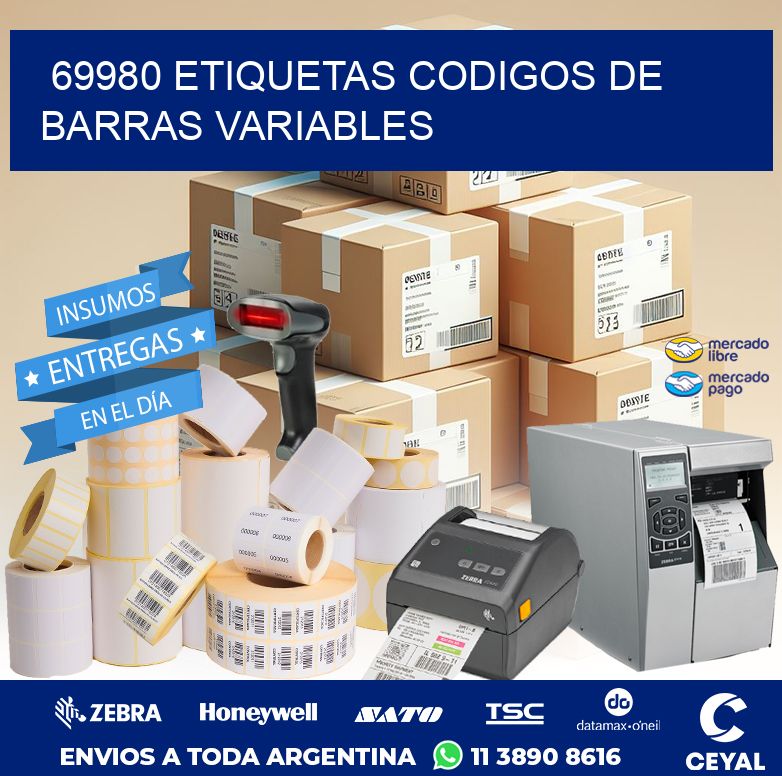 69980 ETIQUETAS CODIGOS DE BARRAS VARIABLES