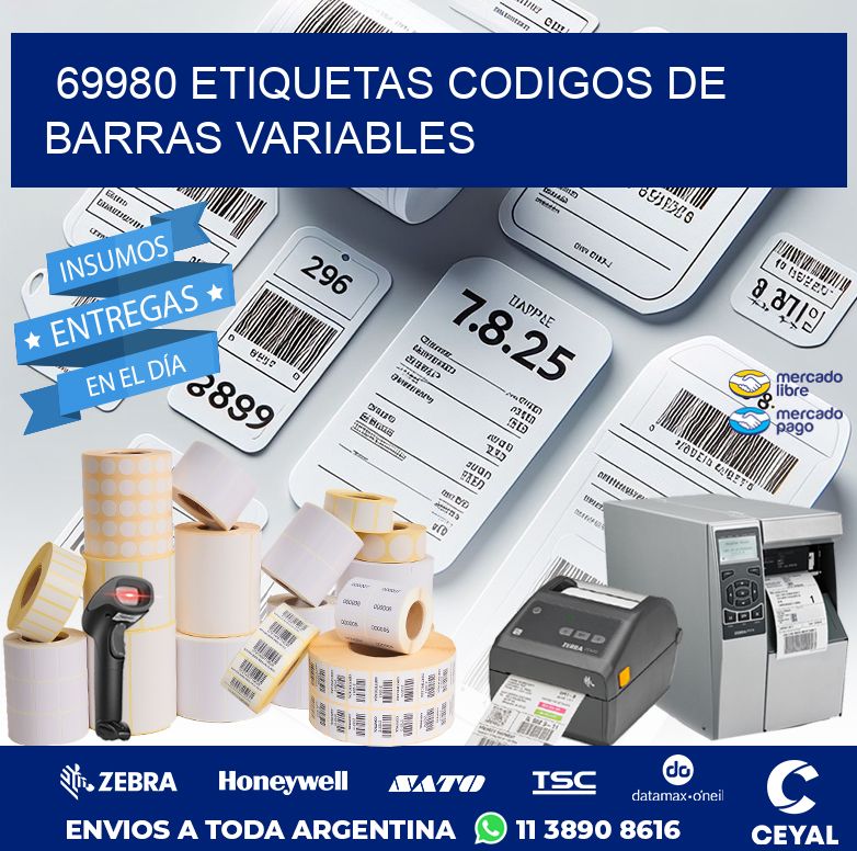 69980 ETIQUETAS CODIGOS DE BARRAS VARIABLES