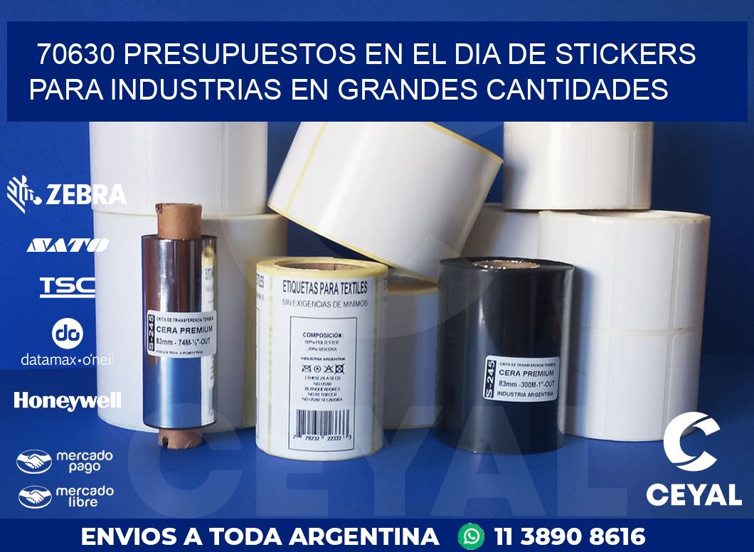 70630 PRESUPUESTOS EN EL DIA DE STICKERS PARA INDUSTRIAS EN GRANDES CANTIDADES