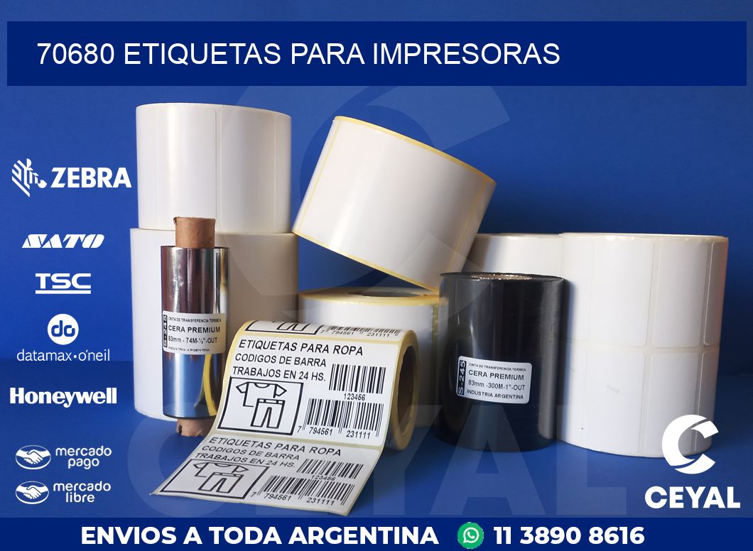 70680 ETIQUETAS PARA IMPRESORAS