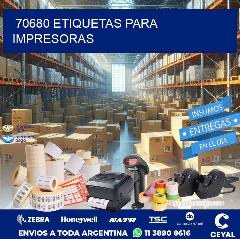 70680 ETIQUETAS PARA IMPRESORAS