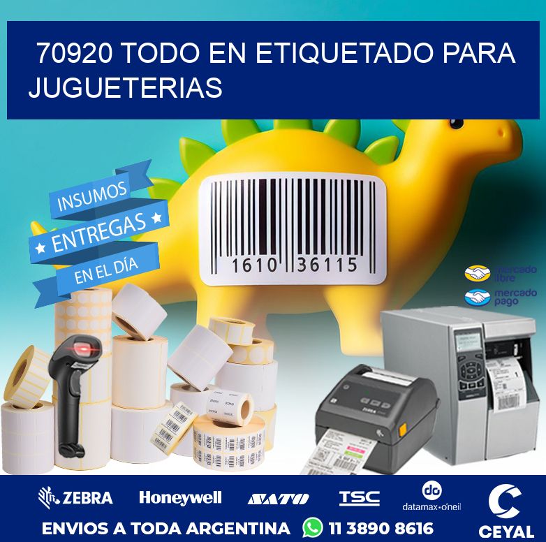70920 TODO EN ETIQUETADO PARA JUGUETERIAS