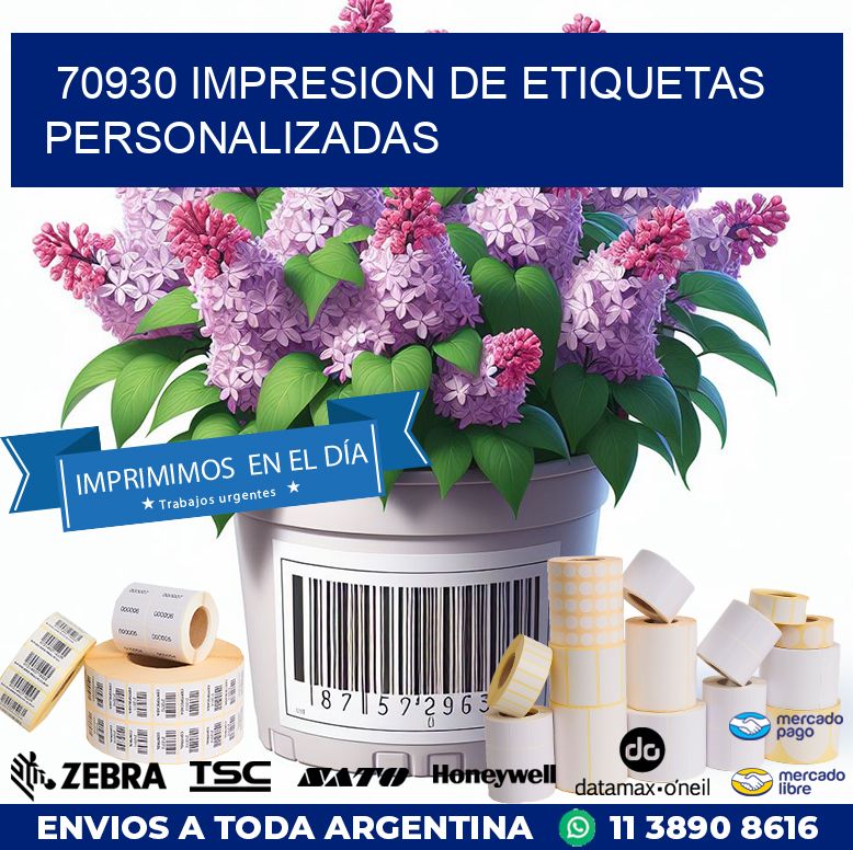 70930 IMPRESION DE ETIQUETAS PERSONALIZADAS