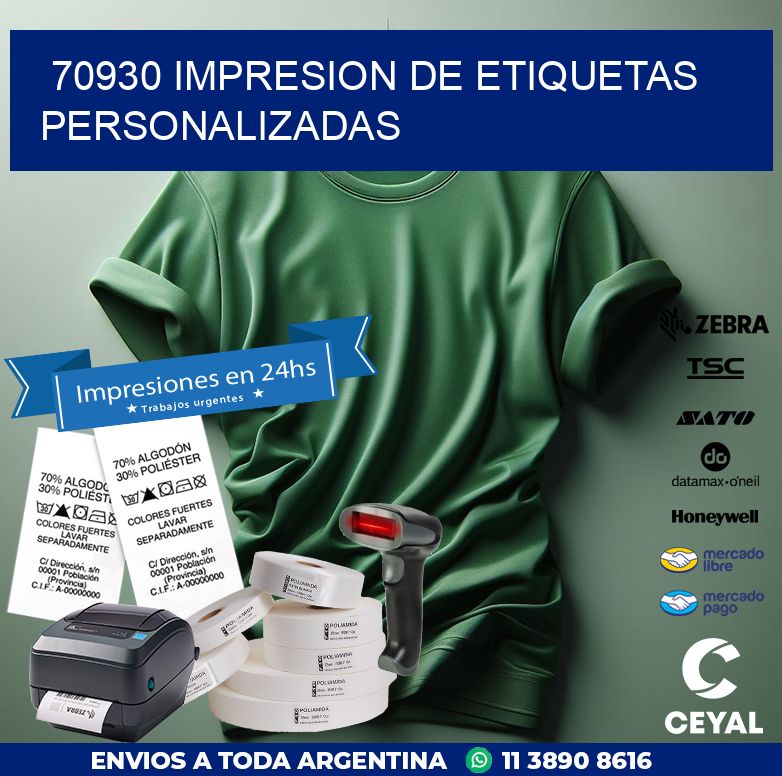 70930 IMPRESION DE ETIQUETAS PERSONALIZADAS