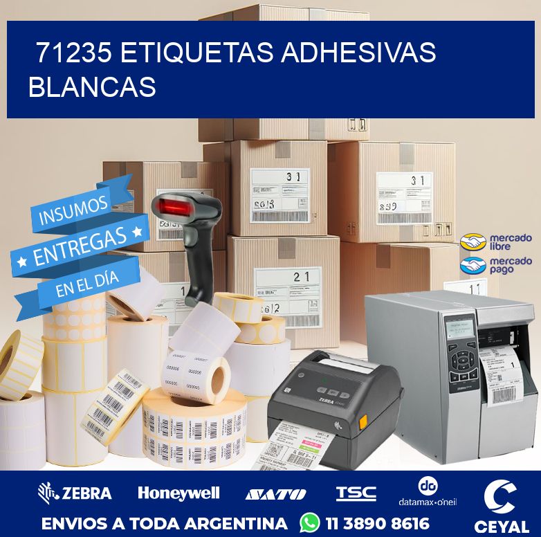 71235 ETIQUETAS ADHESIVAS BLANCAS