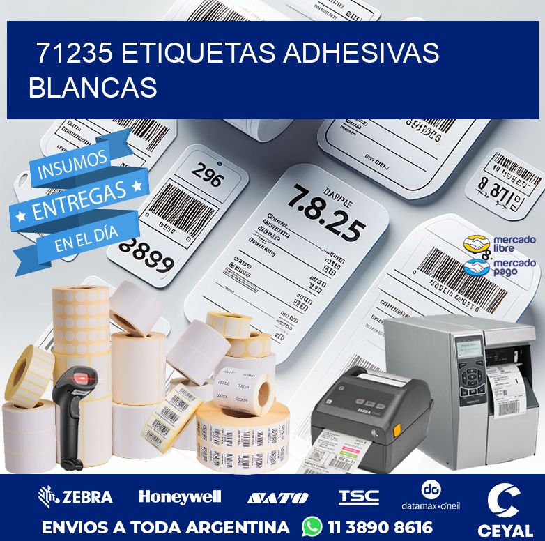 71235 ETIQUETAS ADHESIVAS BLANCAS
