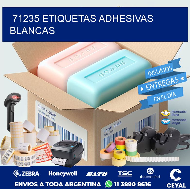 71235 ETIQUETAS ADHESIVAS BLANCAS