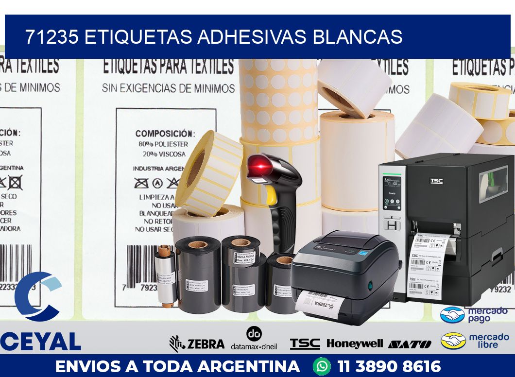 71235 ETIQUETAS ADHESIVAS BLANCAS