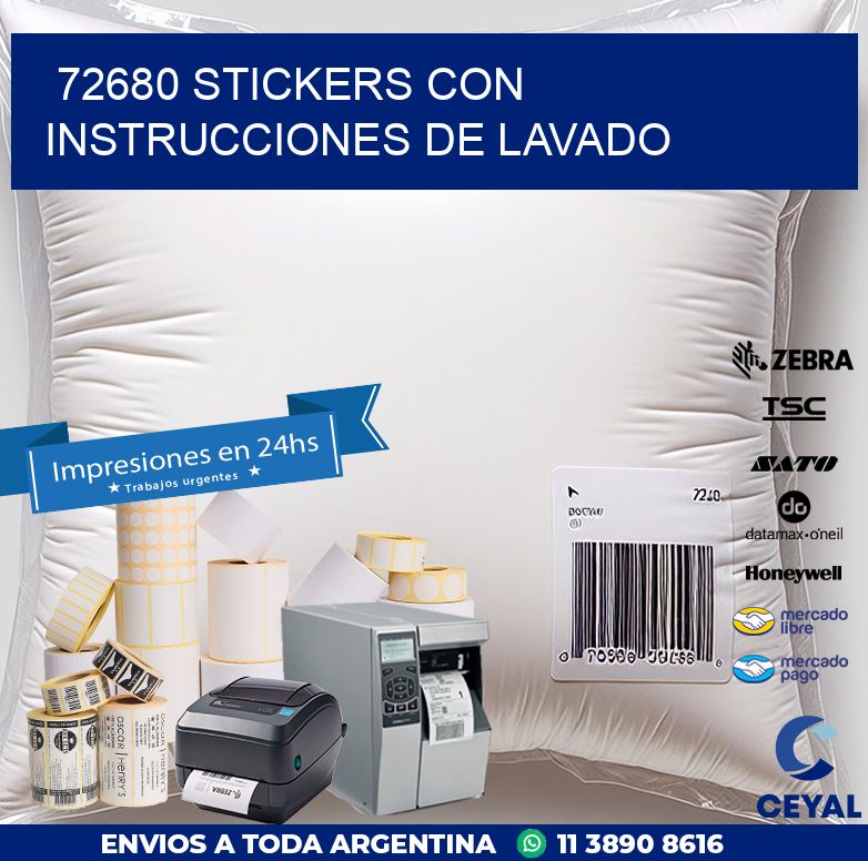 72680 STICKERS CON INSTRUCCIONES DE LAVADO