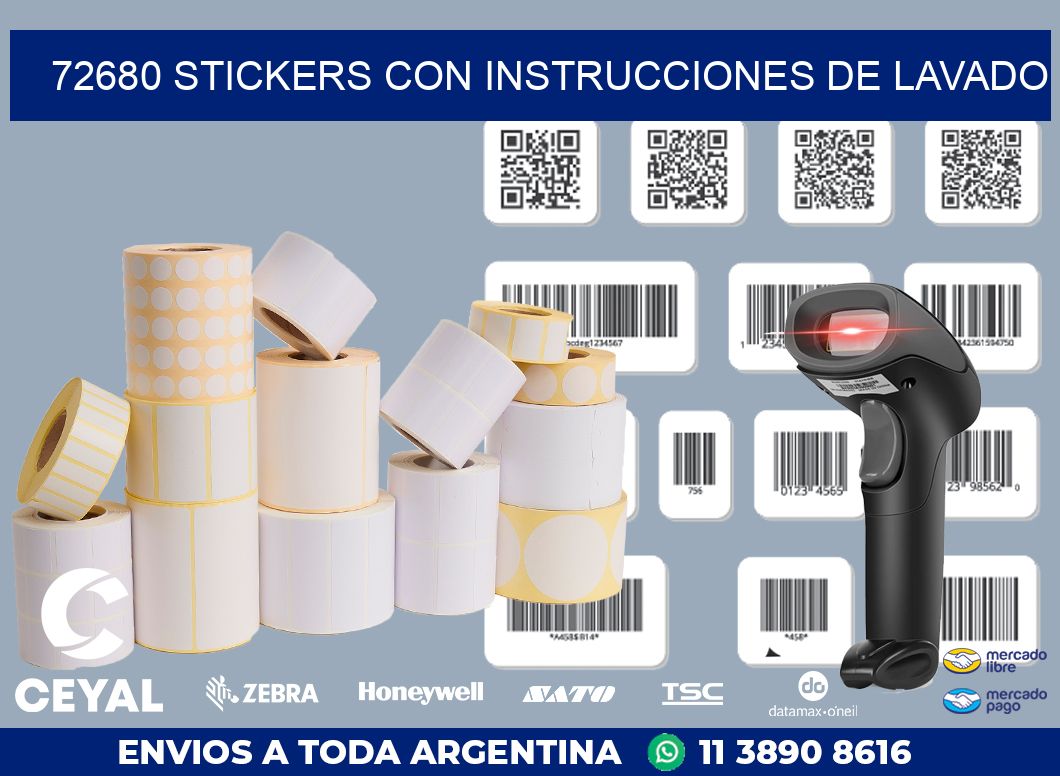 72680 STICKERS CON INSTRUCCIONES DE LAVADO