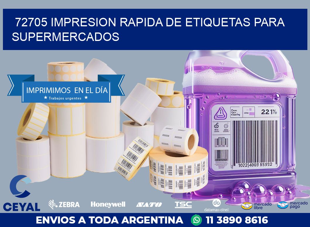 72705 IMPRESION RAPIDA DE ETIQUETAS PARA SUPERMERCADOS
