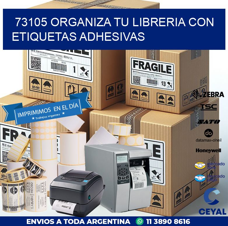 73105 ORGANIZA TU LIBRERIA CON ETIQUETAS ADHESIVAS