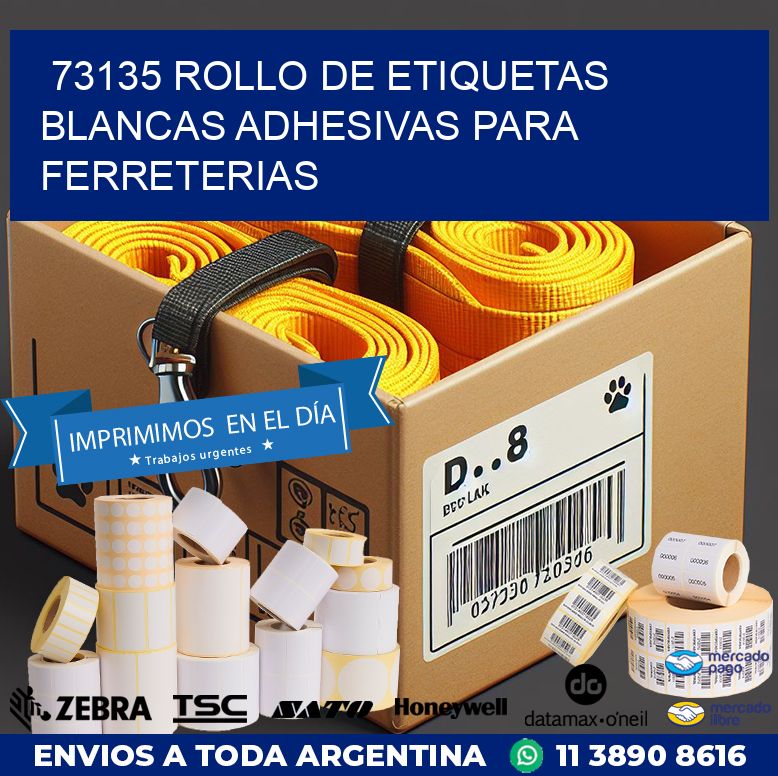 73135 ROLLO DE ETIQUETAS BLANCAS ADHESIVAS PARA FERRETERIAS