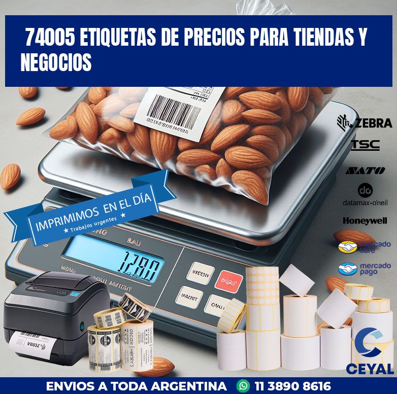 74005 ETIQUETAS DE PRECIOS PARA TIENDAS Y NEGOCIOS