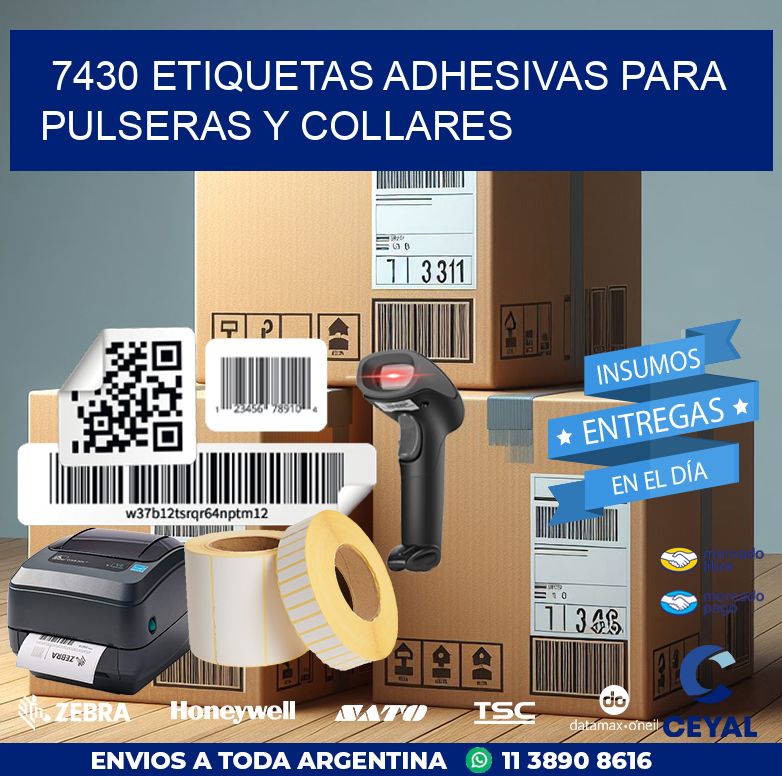 7430 ETIQUETAS ADHESIVAS PARA PULSERAS Y COLLARES