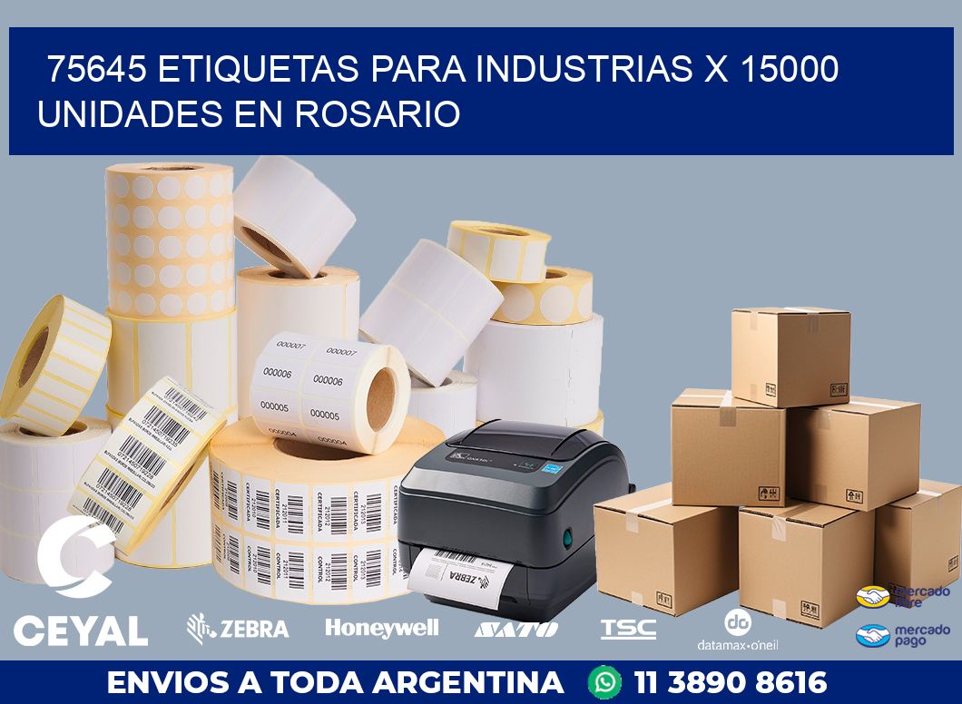 75645 ETIQUETAS PARA INDUSTRIAS x 15000 UNIDADES EN ROSARIO