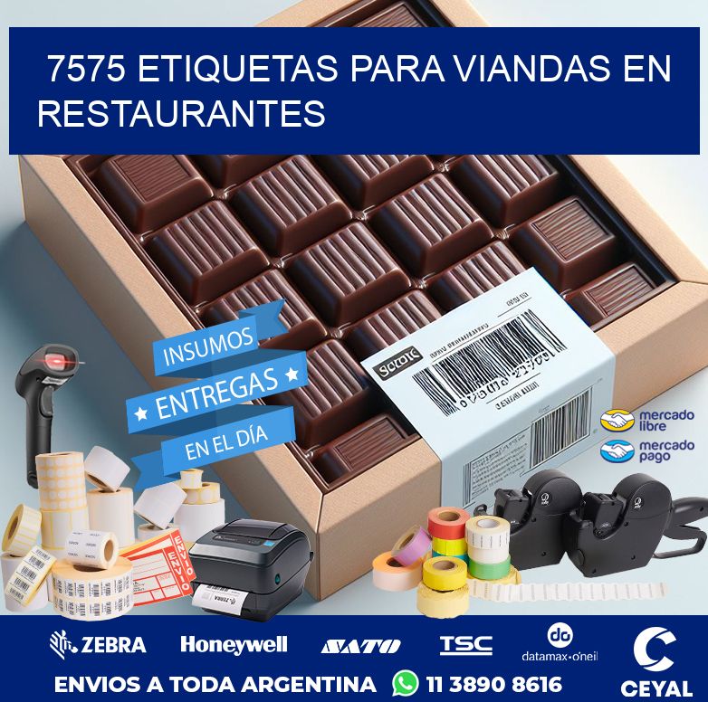 7575 ETIQUETAS PARA VIANDAS EN RESTAURANTES