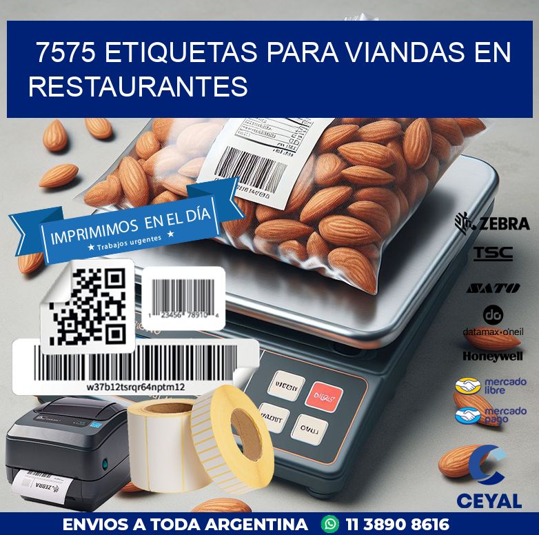 7575 ETIQUETAS PARA VIANDAS EN RESTAURANTES