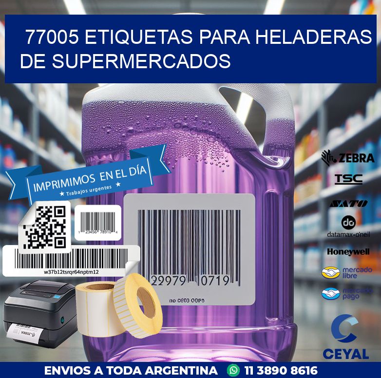 77005 ETIQUETAS PARA HELADERAS DE SUPERMERCADOS