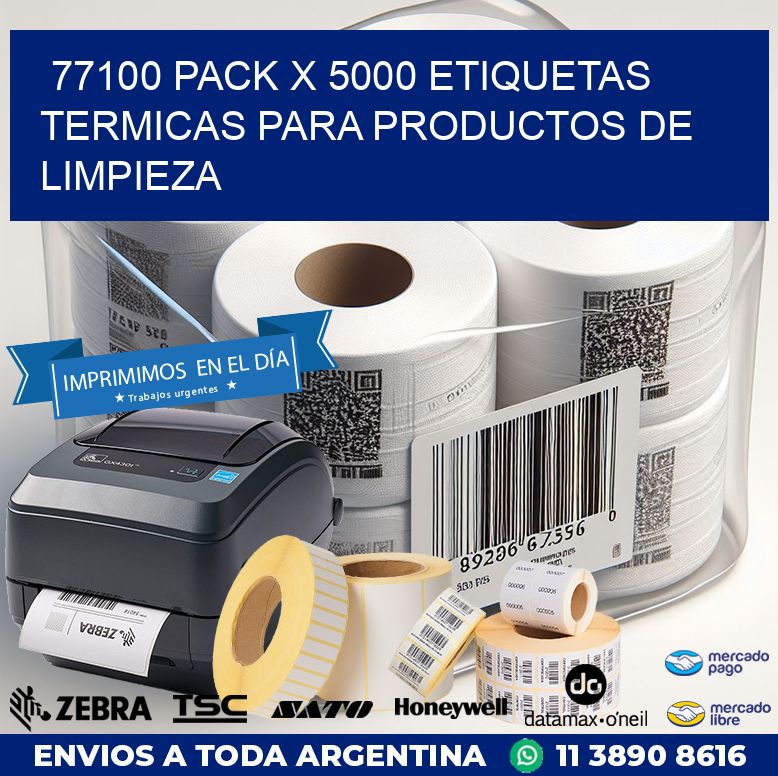 77100 PACK X 5000 ETIQUETAS TERMICAS PARA PRODUCTOS DE LIMPIEZA