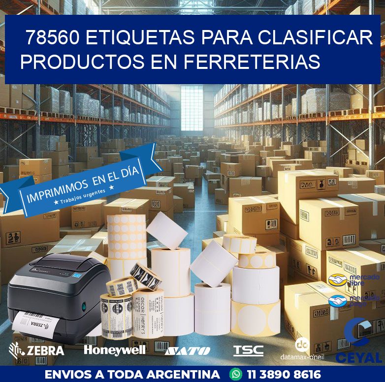 78560 ETIQUETAS PARA CLASIFICAR PRODUCTOS EN FERRETERIAS