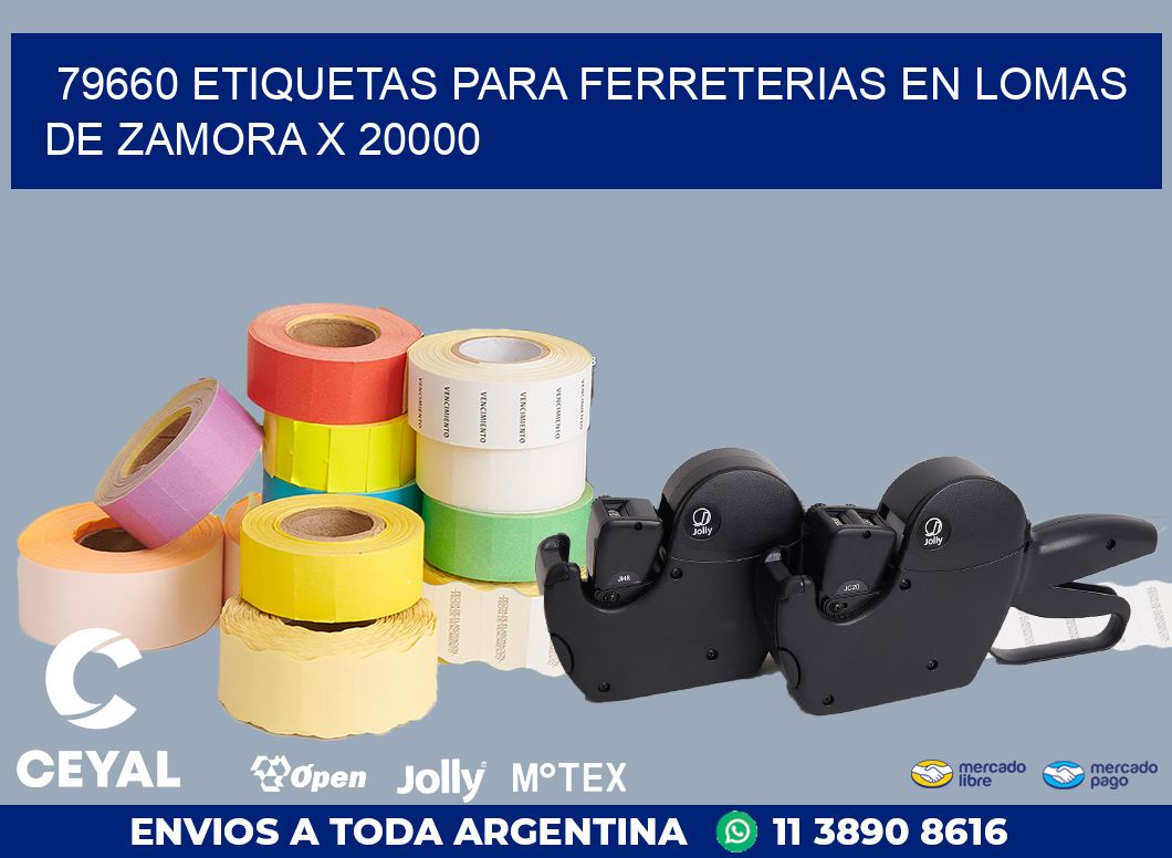 79660 ETIQUETAS PARA FERRETERIAS EN LOMAS DE ZAMORA X 20000