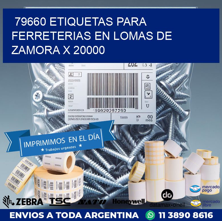 79660 ETIQUETAS PARA FERRETERIAS EN LOMAS DE ZAMORA X 20000