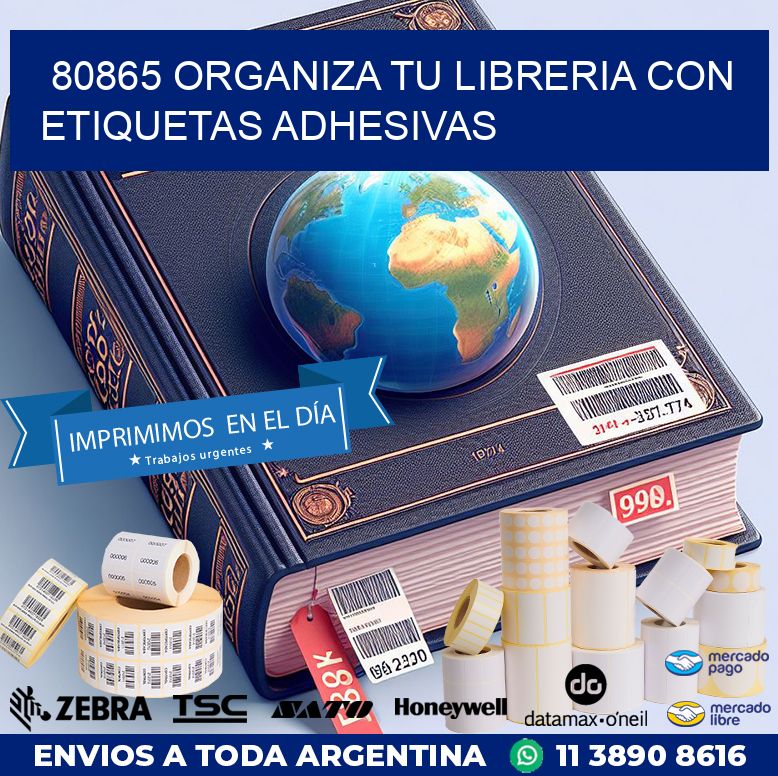 80865 ORGANIZA TU LIBRERIA CON ETIQUETAS ADHESIVAS