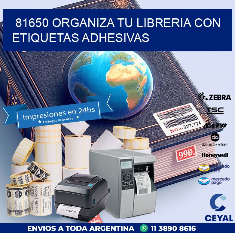 81650 ORGANIZA TU LIBRERIA CON ETIQUETAS ADHESIVAS