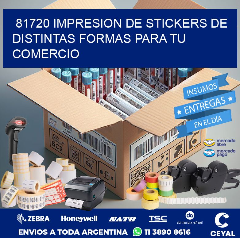 81720 IMPRESION DE STICKERS DE DISTINTAS FORMAS PARA TU COMERCIO