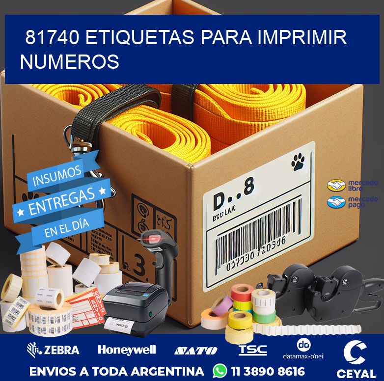81740 ETIQUETAS PARA IMPRIMIR NUMEROS