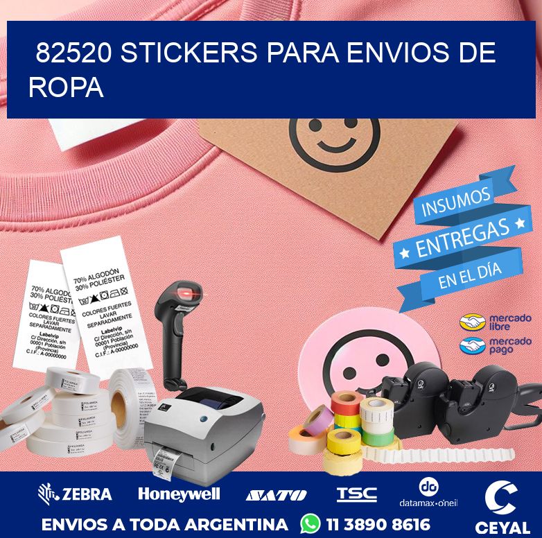 82520 STICKERS PARA ENVIOS DE ROPA