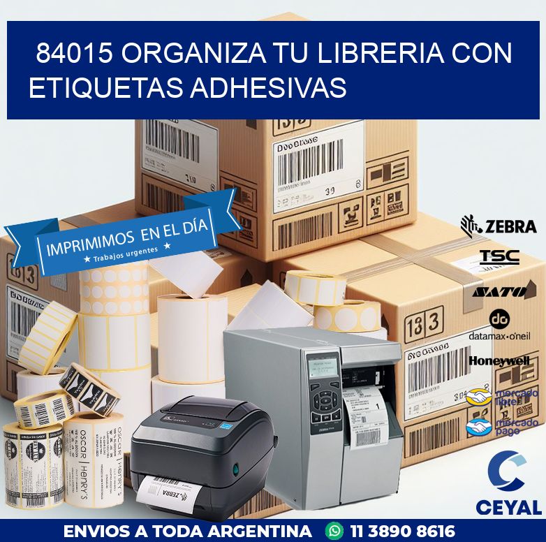 84015 ORGANIZA TU LIBRERIA CON ETIQUETAS ADHESIVAS