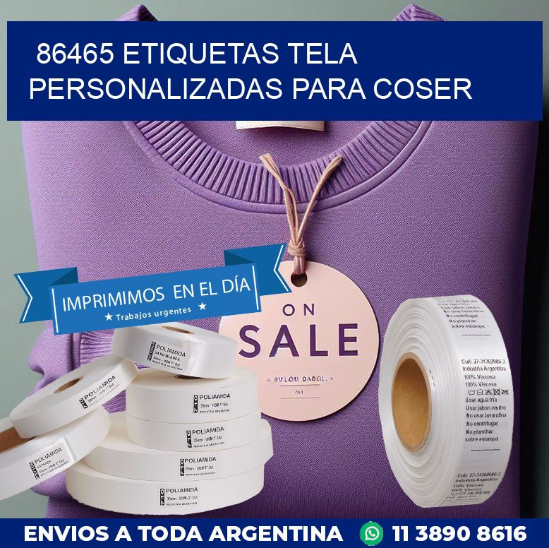 86465 ETIQUETAS TELA PERSONALIZADAS PARA COSER
