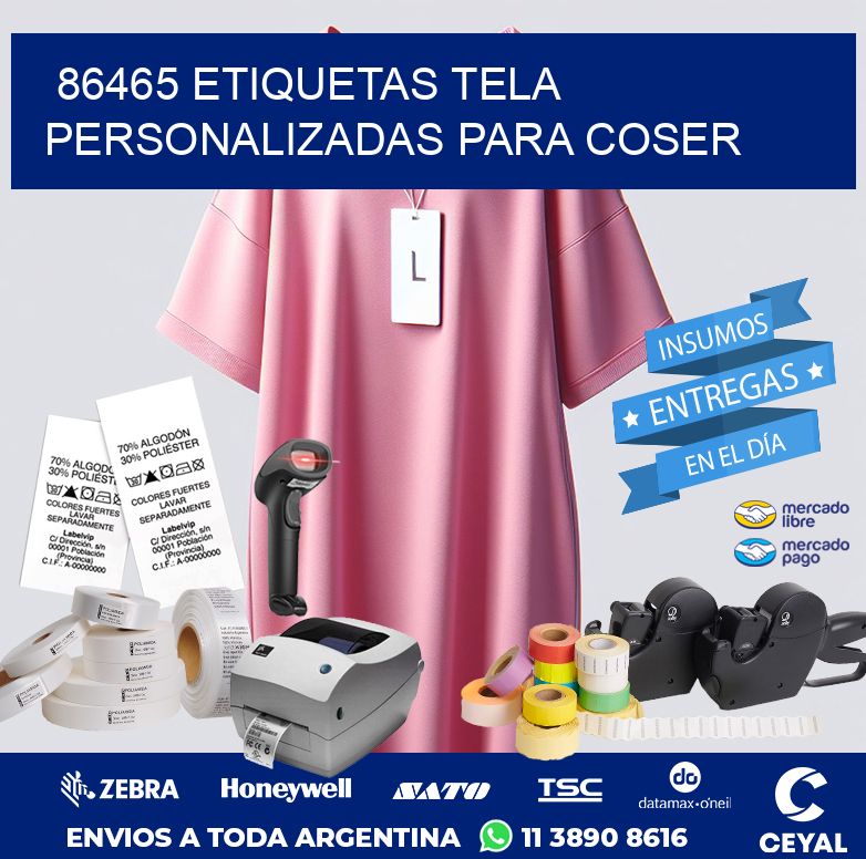 86465 ETIQUETAS TELA PERSONALIZADAS PARA COSER