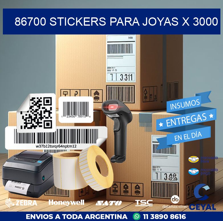 86700 STICKERS PARA JOYAS X 3000