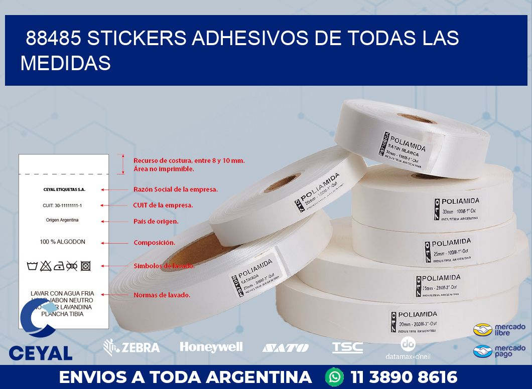 88485 STICKERS ADHESIVOS DE TODAS LAS MEDIDAS