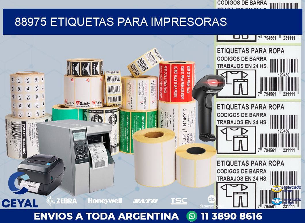 88975 ETIQUETAS PARA IMPRESORAS