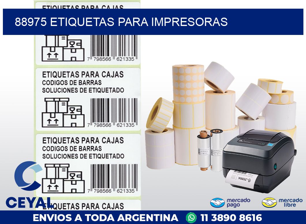 88975 ETIQUETAS PARA IMPRESORAS