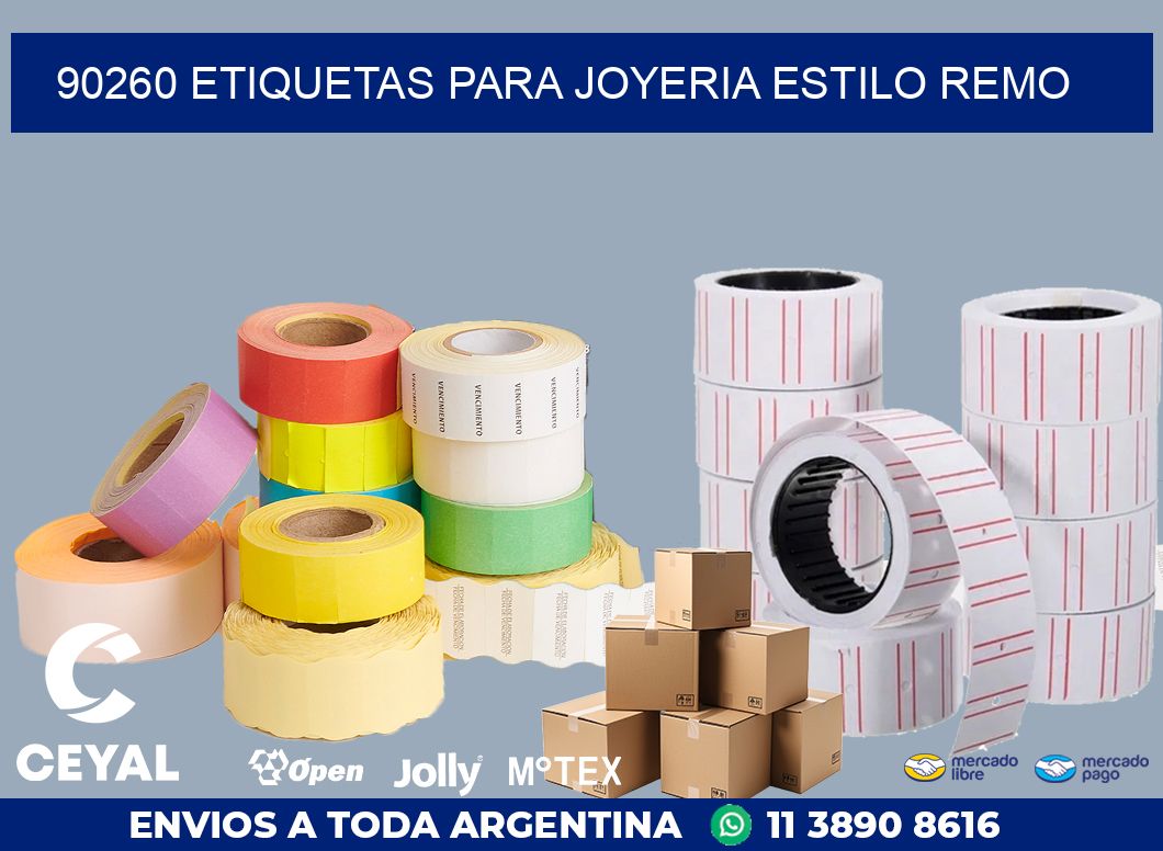 90260 ETIQUETAS PARA JOYERIA ESTILO REMO