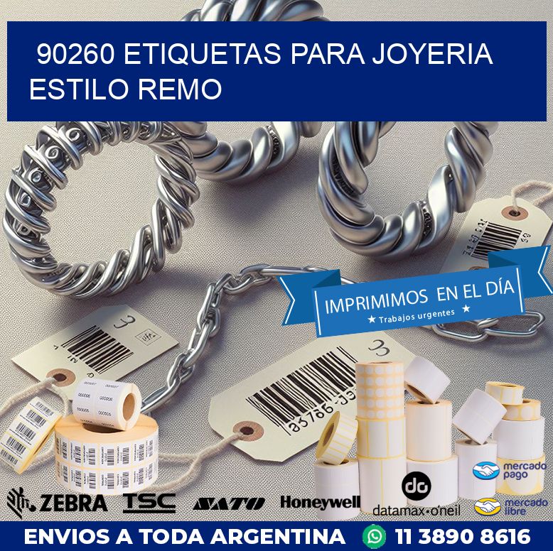 90260 ETIQUETAS PARA JOYERIA ESTILO REMO