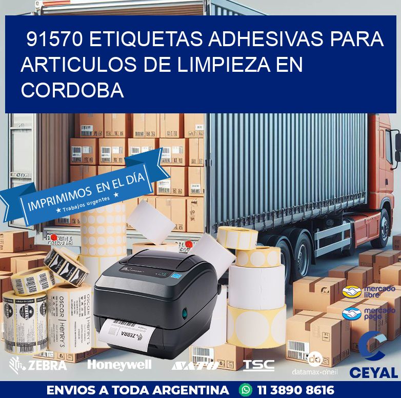 91570 ETIQUETAS ADHESIVAS PARA ARTICULOS DE LIMPIEZA EN CORDOBA